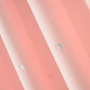 비비드 은하수 패턴 커튼 핑크